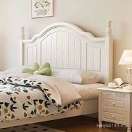 Environmentally Friendly 1.2m Bed American Retro Double Bed Simple Grade Solid Wood Water-Based Pain