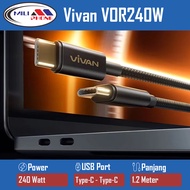 VIVAN DATA CABLE VOR240W TYPE-C TO TYPE-C 240W 1.2 METER ORIGINAL