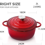 หม้อเหล็กหล่อฝรั่งเศส หม้อเคลือบอีนาเมล 4sets - 18cm/22cm/24cm pots 24cm pan -enamel Cast iron Dutch