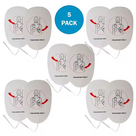 5 Pack, AED Trainer Adult Pads For Training Only, Replaced Electrodes Pads, Compatible with XFT-120C