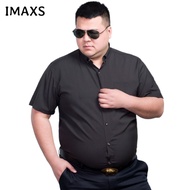 60-175KG PLUS SIZE Men Large Size Business Casual Loose Top Professional Solid Color Short Sleeve Sh