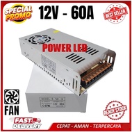 Power Supply 12v 60A Power Supply Small 60 Ampere 12 VOLT 720w Pure 60a