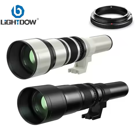Lightdow Telephoto Lens 500mm F6.3 with T2 Adapter Ring for Canon 80D T3 T5 T5 T6i Nikon D3500 D850