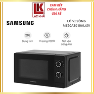 Lò vi sóng không nướng Samsung MS20A3010AL/SV 20 lít , màu đen, công suất 700W - Hàng chính hãng