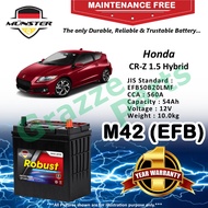 Münster Robust MF CMF EFB M42L | B20L | 60B20L 40AH Car Battery Bateri Kereta for Honda CR-Z CRZ Hyb