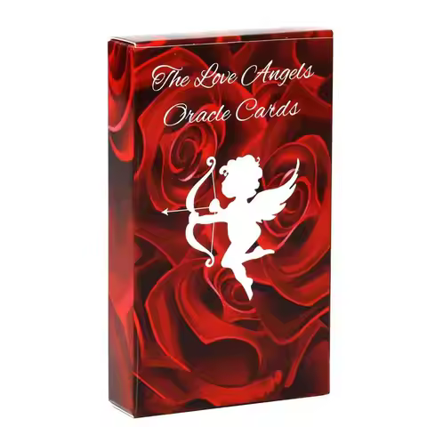 54 Love Angels Oracle Cards Red Rose Cupid Romance Relationship Oracle Deck Twin Flame Soulmate Divi