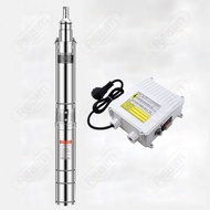 REAIM Pompa Satelit 0.75HP-550 Watt Pompa Air Sumur Dalam Stainless Steel Submersible Pump