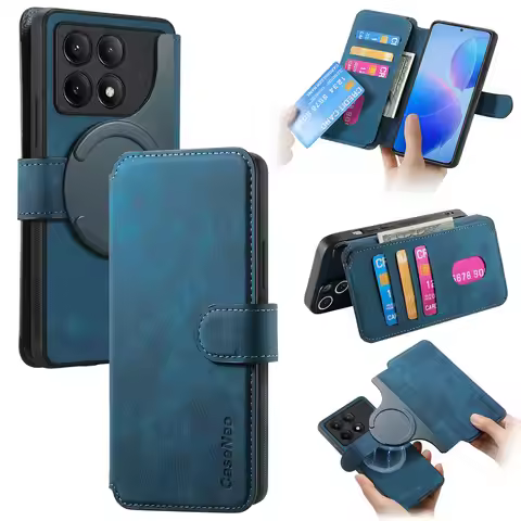 Magnet Detachable 2IN1 Wallet Case for Xiaomi Poco F8 Ultra X7 Pro X3 NFC X5 X6 X4 GT M3 M4 M5S M6 F