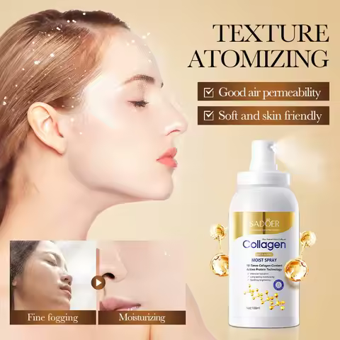 SADOER Collagen Anti Wrinkle Moisturizing Facial Spray Cream Hydrating Whitening Anti-aging Face Cre