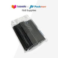 Black White Paper Straw SOY INK Straws Food Grade Bio-Degradable [25pcs/50pcs/100pcs/300pcs]
