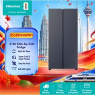 Hisense Side By Side 2 Door Inverter Refrigerators - (Black/Silver) RS708N4ASN1/ RS708N4ABN1/RS588N4