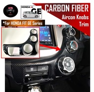 🔥SG SELLER🔥Honda Jazz Fit GE 2008-2014 Aircon Knob Control Cover Carbon Fiber Trim Accessories