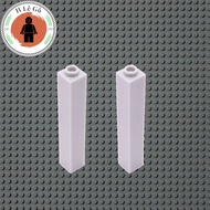 Combo of 2 new light gray 1x1x5 square pillar tiles