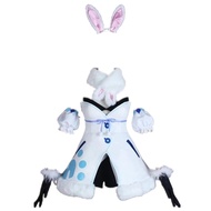 Usada Pekora Dress Wigs Braids Bunny Girl Lovely Lolita Suit Uniform Ear Cosplay Costumes For Hallow