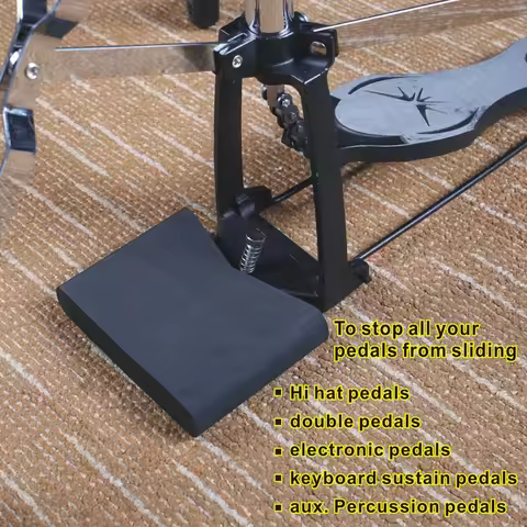 2Pcs Anti Slip Drum Block Drum Pedal Block Slide Prevention Keyboard Pedal Block Universal Drum Set 