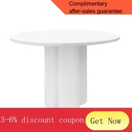 ！Bar counter Nordic Designer Solid Wood round Stone Plate Dining Table Marble Living Room Small Apartment Conference Tab