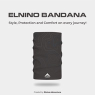 Elnino Multipurpose Headwear Mask Bandana UPF 50+ Anti UV Outdoor Neckwear - Topography Black