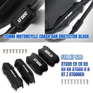 Motor Bumper Engine Guard 25MM Protection Block Crash Bar Decorative for YAMAHA XT 600 XT600 EH EN K