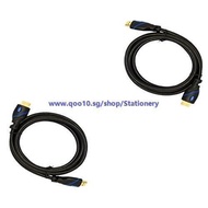 HDMI Cable (1080p 4K 3D High Speed with Ethernet ARC) - Latest Version， 1.5 Feet， 2-Pack
