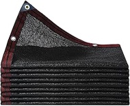 Black Shade Cloth, 97% Sunblock Shade Netting, HDPE Exterior Garden Mesh Sun Shade with Grommets, UV