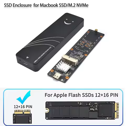 For Mac SSD Enclosure For Apple Macbook Air Pro Retina 2013 2014 2015 2016 2017 A1465 A1466 USB 3.2 