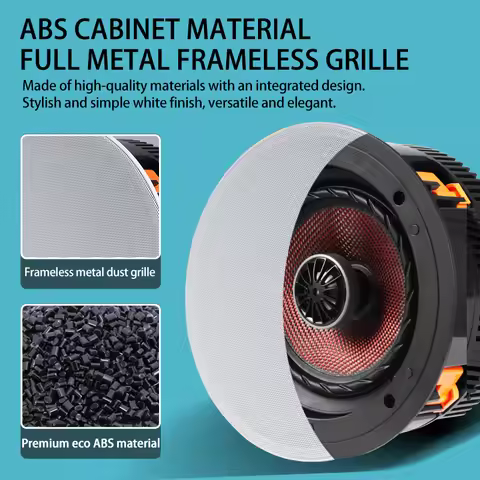Professional Speakers - 5.25-inch Embedded Speakers - Passive Audio System - High-fidelity Ceiling S