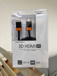 全新 PowerSync包爾星克 HDMI 3D數位乙太網傳輸線 1.8米 #HDMI4-GR180