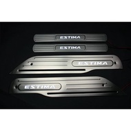 Stainless steel illuminate white led Door Sill Scuff Plate for Toyota Estima