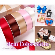 (( ~ 2 Meter )) 4cm Riben Satin Reben Color Decoration DIY