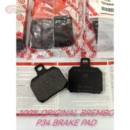 OFFICIAL DEALER -100% ORIGINAL BREMBO P34 P2 34mm BRAKE PAD - 107694921- WE ARE BREMBO RACING OFFICI