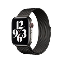 Applewatch6 สายสแตนเลส iwatch se นาฬิกาสายรัดข้อมือโลหะเดิม 44 มม. สายมิลานแม่เหล็ก Silver