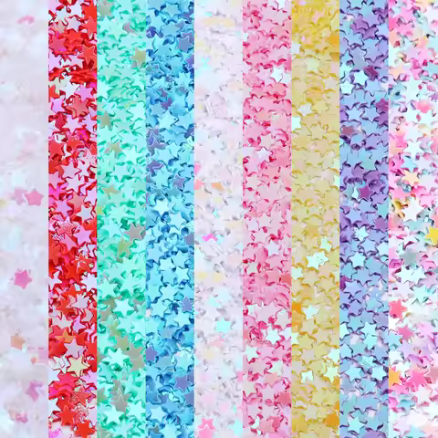 30g/Lot 3mm PVC Sequins Color Glitter Star Paillettes For Nail Art Manicure DIY Craft Scrapbooking C