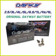 ♝ ∛ ◡ ℡ SKY ORIGINAL 1PC DAYWAY Battery Charger Motorcycle Battery 2.5L/3L/4L/5L/6.5L/7L/9A/9L