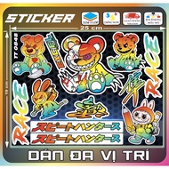 Combo of Stickers, Pre-cut Stickers according to the Image< Violent Devil Bear, Devil Bear, Seven-Co