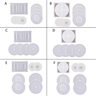 2021Glowing Coaster Epoxy Resin Mold Cup Mat Silicone Mould DIY Crafts Home Decorations Casting Tools