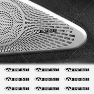 2/4/10pcs 3D Logo Car Audio Stickers Aluminum Car Video Speaker Amplifier Decor Stickers for Infinit