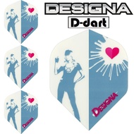 Designa Dart Flights - Standard  Extra Strong 100 Micron Woman Heart Dart Flights 3pcs/pack (SAYAP A