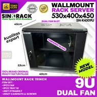 Wallmount Rack Server 9U/ Server Rack Size 9U Single Glass Door