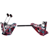 Tama HP900RWMCS 50th Anniv Ltd Ed Iron Cobra Marble Twin Drum Pedal, Rolling Glide, Coral Swirl