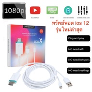 RNG Lightning HDTV HDMI iPhone สาย iPhone To HDMI TV เชื่อมต่อ iPhone กับทีวี Lightning to HDMI Cable พร้อมชาร์จแบตได้ ios12(white)