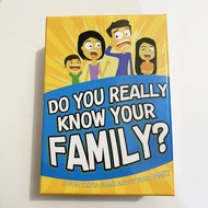 Ready Stock Fast Shipping DO YOU REALLY KNOW YOUR FAMILY KNOW FAMILY Table game card card game012122