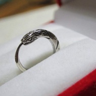 烏洛波羅斯蛇純銀圈形耳環 14公釐 (0.55英吋) 烏克蘭手工製作