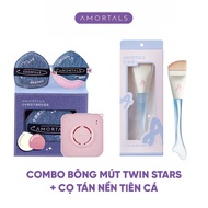 Cọ Tán Nền Tiên Cá AMORTALS Đầu Vát Mềm Tán Nền Mượt Mà Không Vệt Che Lỗ Chân Lông Hiệu Quả