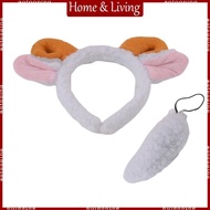 AOTO Plush Sheep Costume Set Sheep Ear Tail Animal Fancy Costume Kit for Kids Adult