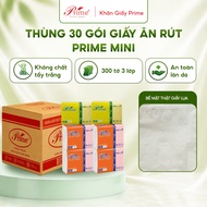 Carton of 30 Packs of PRIME MINI Tissue Paper 100 Sheets 3 Layers of Super Tough Napkin Paper Safe f