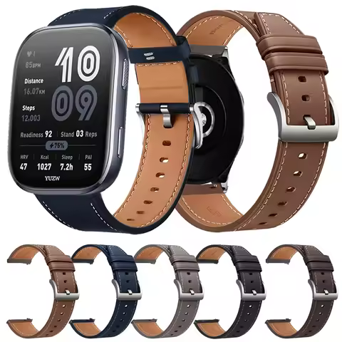 Leather Strap Watchband for Amazfit Bip 6 5 Smart Watch Wriststrap Quick Releas Bracelet for Amazfit