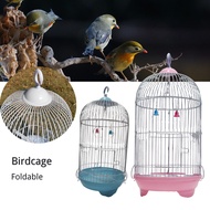 Cylindrical raised bird cage foldable portable bird cage pet bird accessories