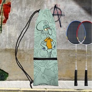 [Badminton Racket Bag] Patta Star Badminton Racket Bag Crayon Star SpongeBob SquarePants Ball Drawstring Bag Backpack Flannel Badminton Bag