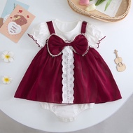 Baby Girl Baby Dress Summer Dress Thin One-Piece One-Piece One-Piece Dress Newborn One Hundred Days 