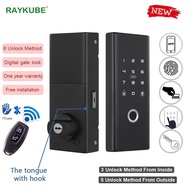 RAYKUBE P1 digital gate lock Bluetooth TTlock APP / 6 Unlocking method / Free installation / NFC Unlock For HDB door BTO door